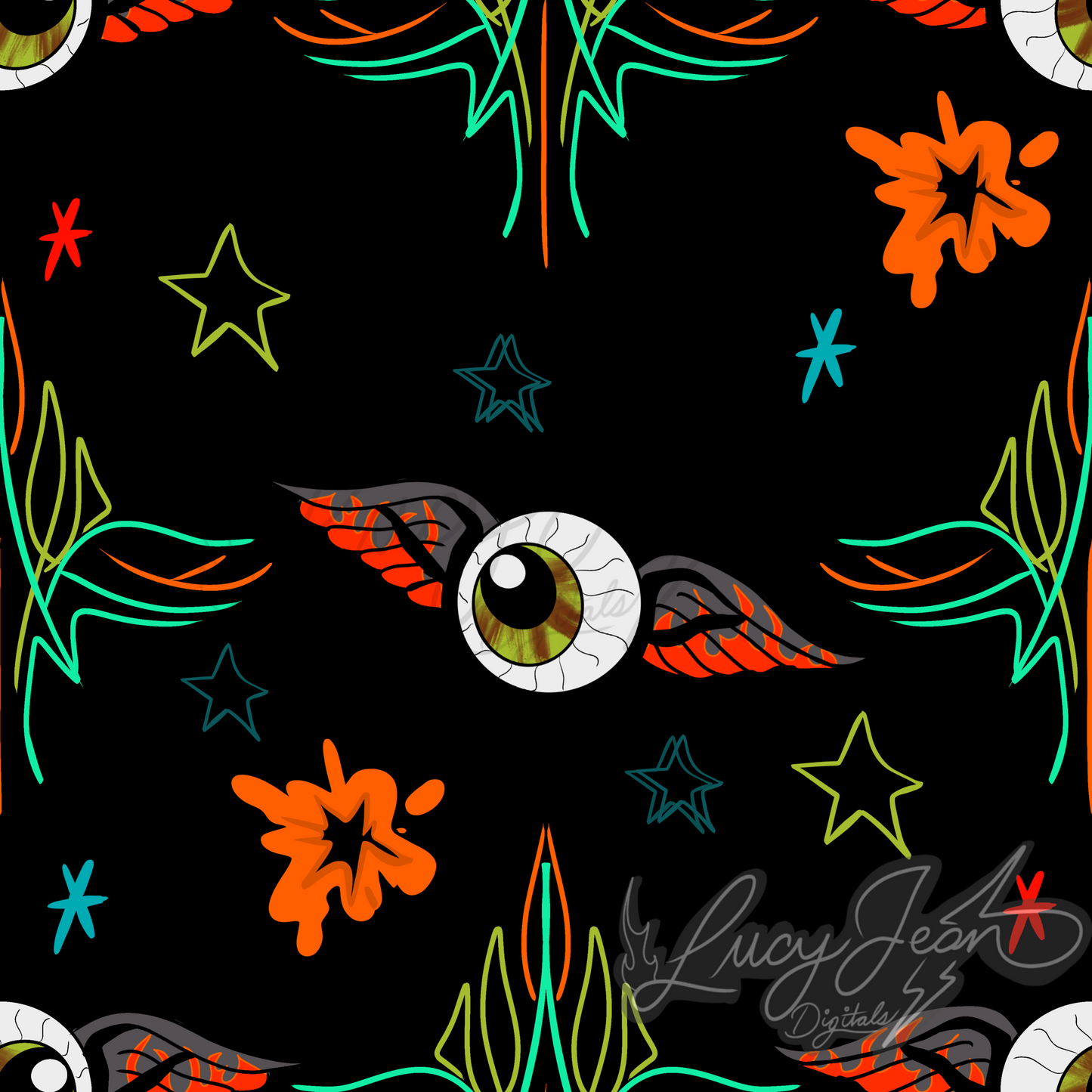 Y2K eyeballs Seamless File-2026