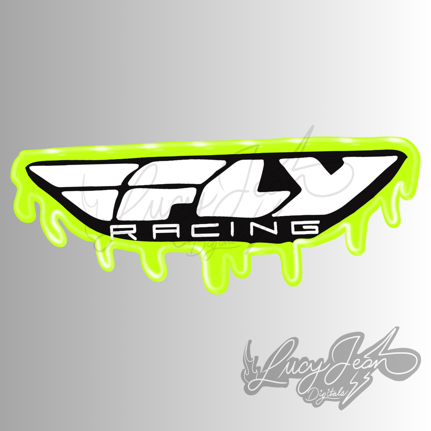 Lime green drippy moto brand PNG-2026