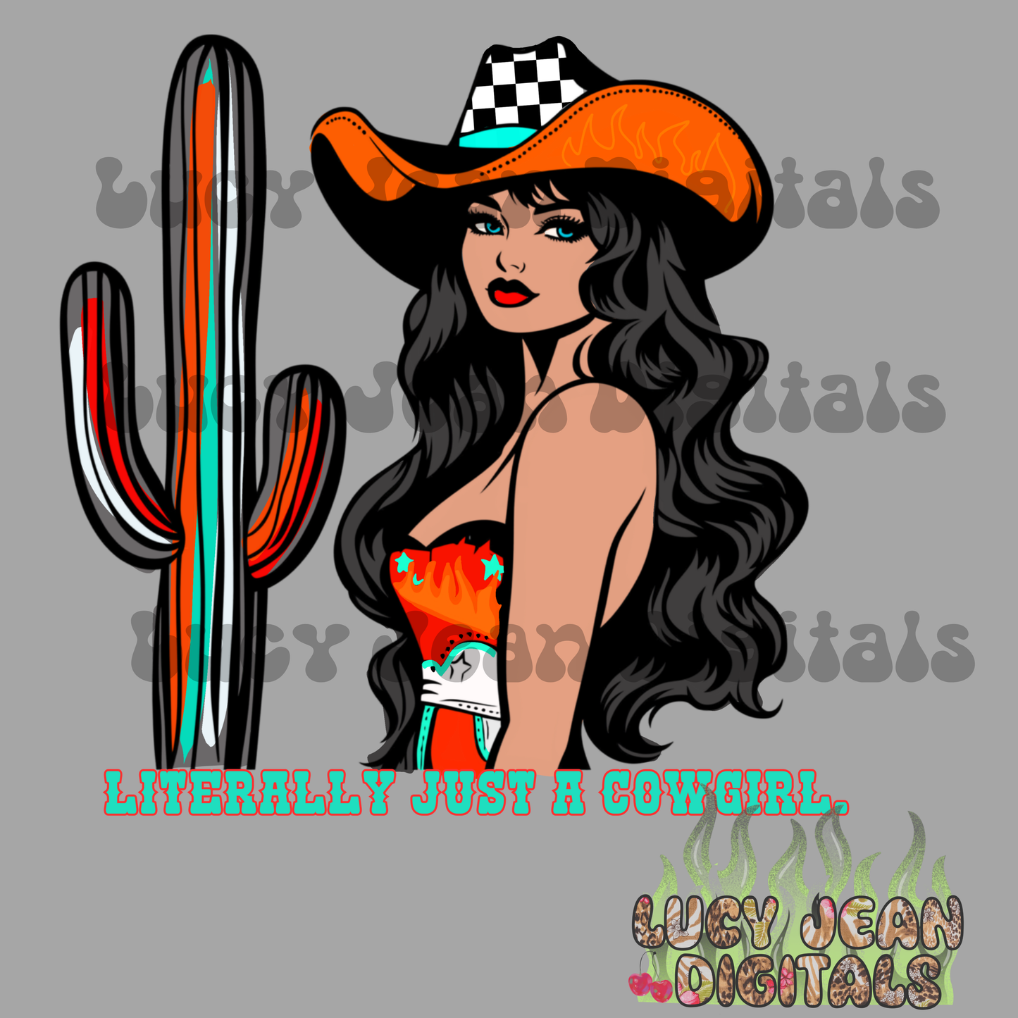 Literally just a cowgirl PNG