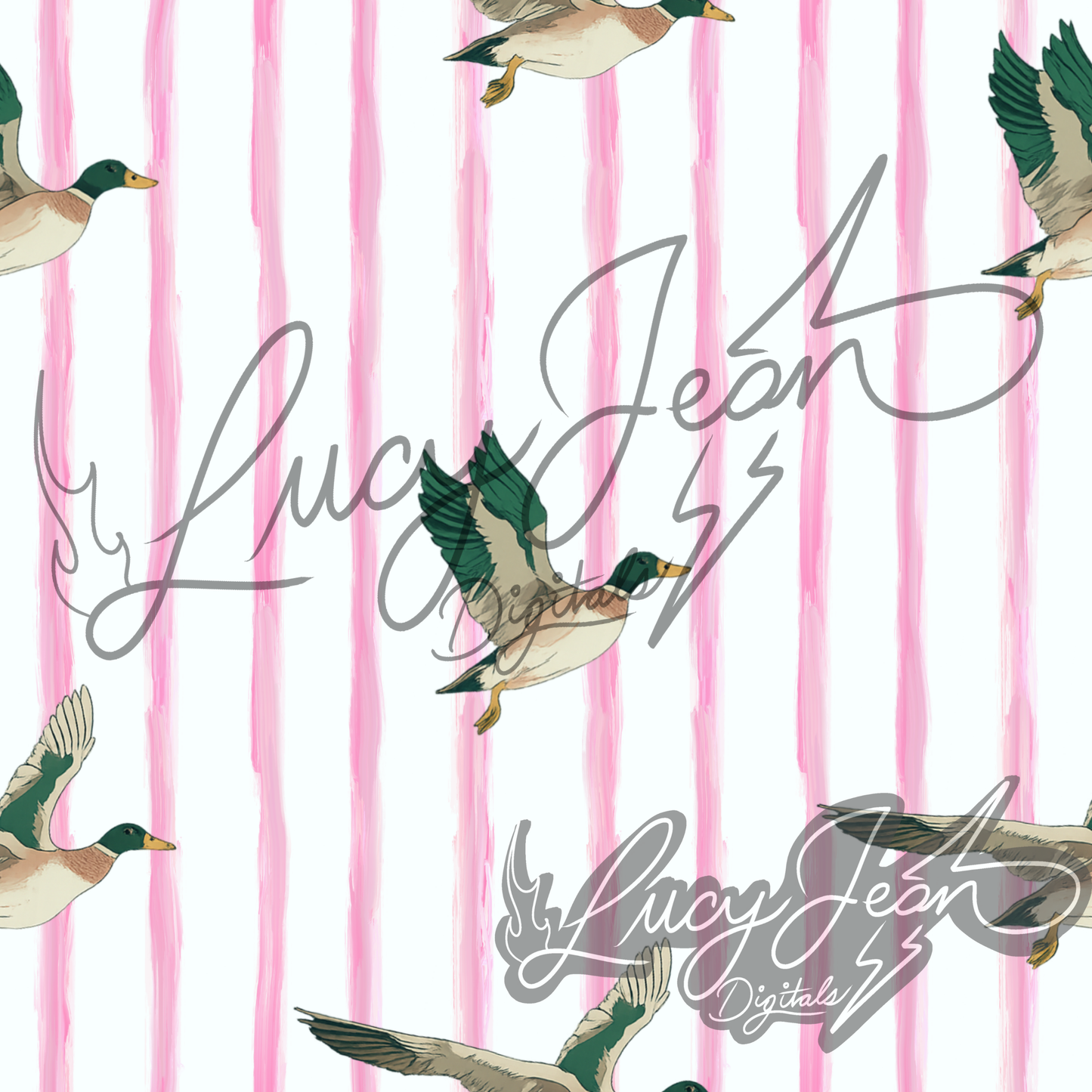 Mallard pale pink stripes Seamless File- 2026