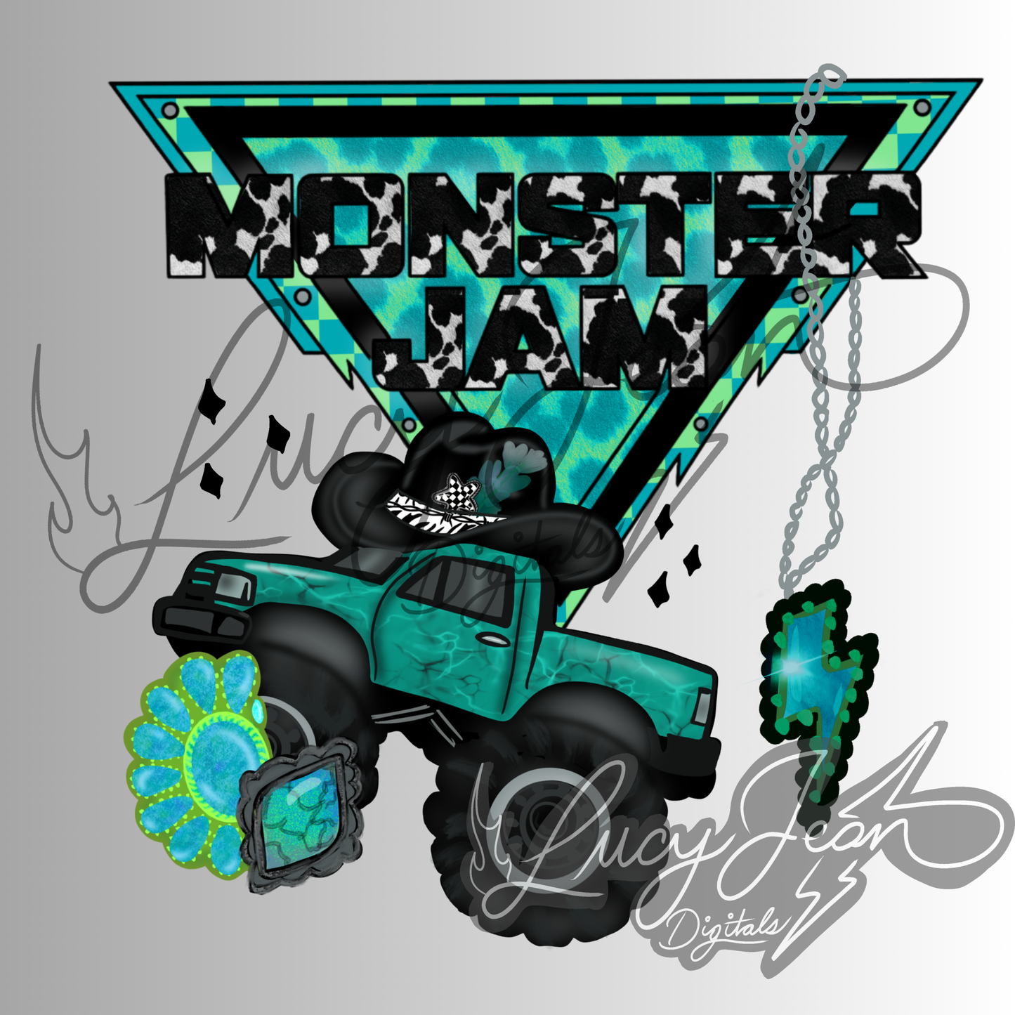 Western monster truck PNG- 2026
