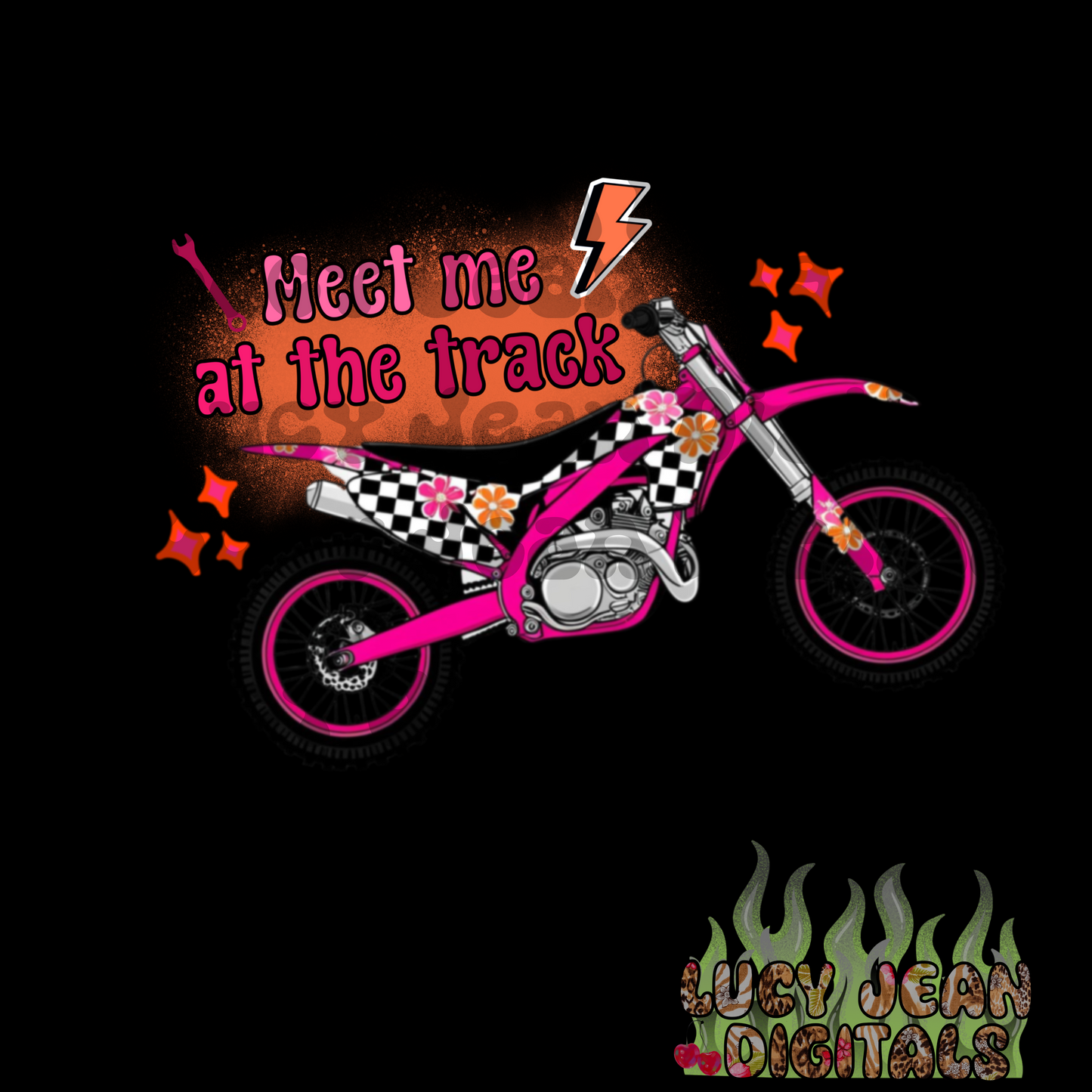 Meet me at the track girl PNG