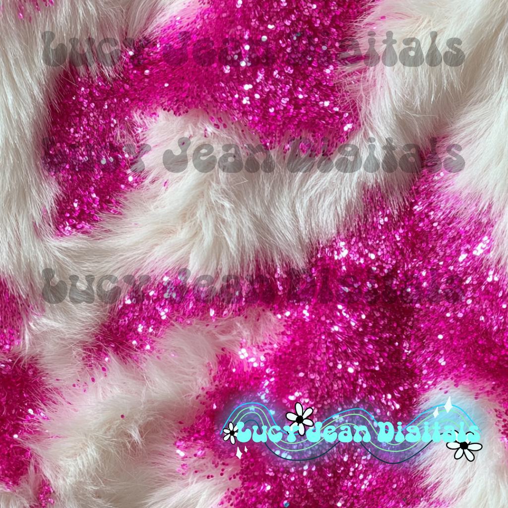 Fuschia/ White fur Seamless file
