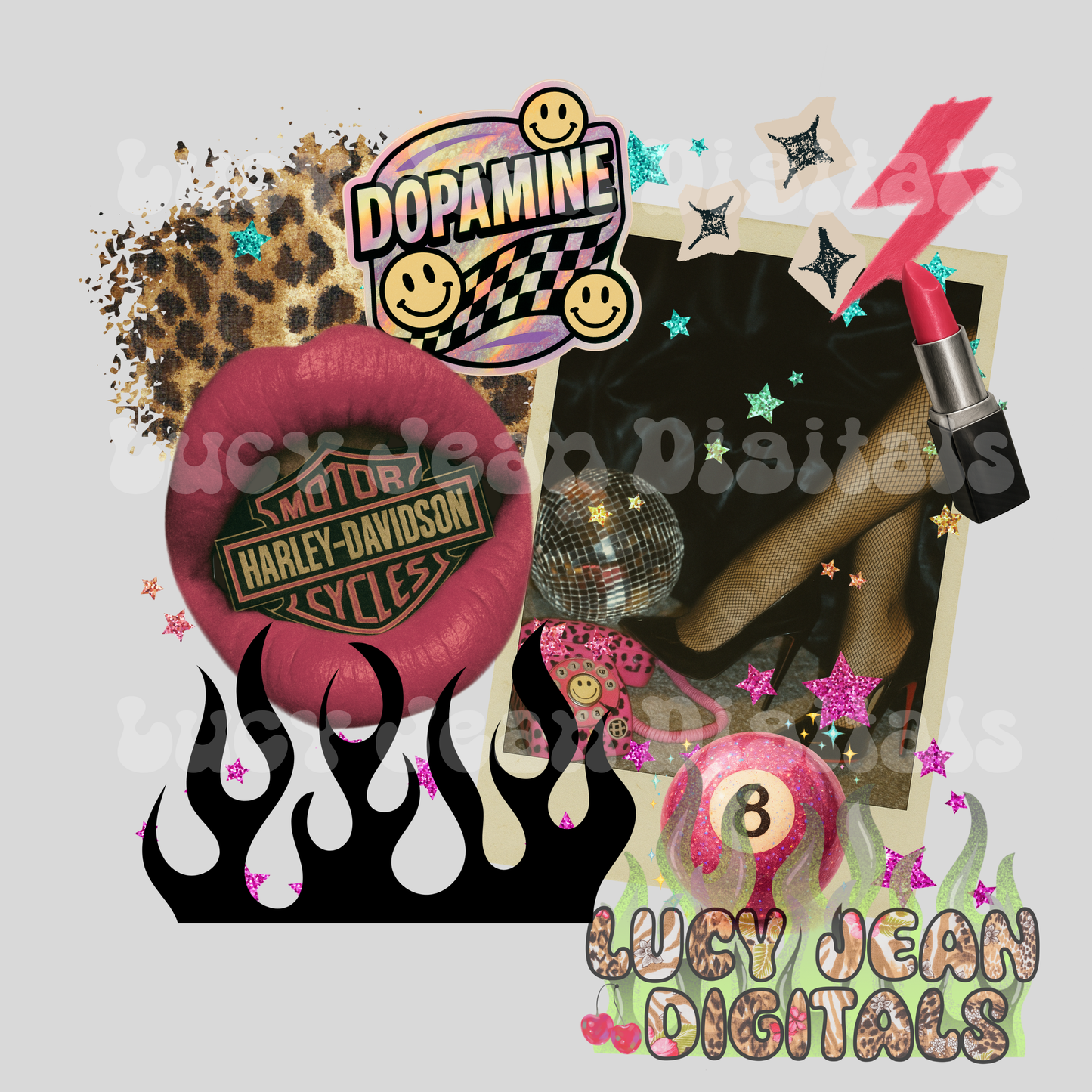 Dopamine HD motorcycle collage PNG