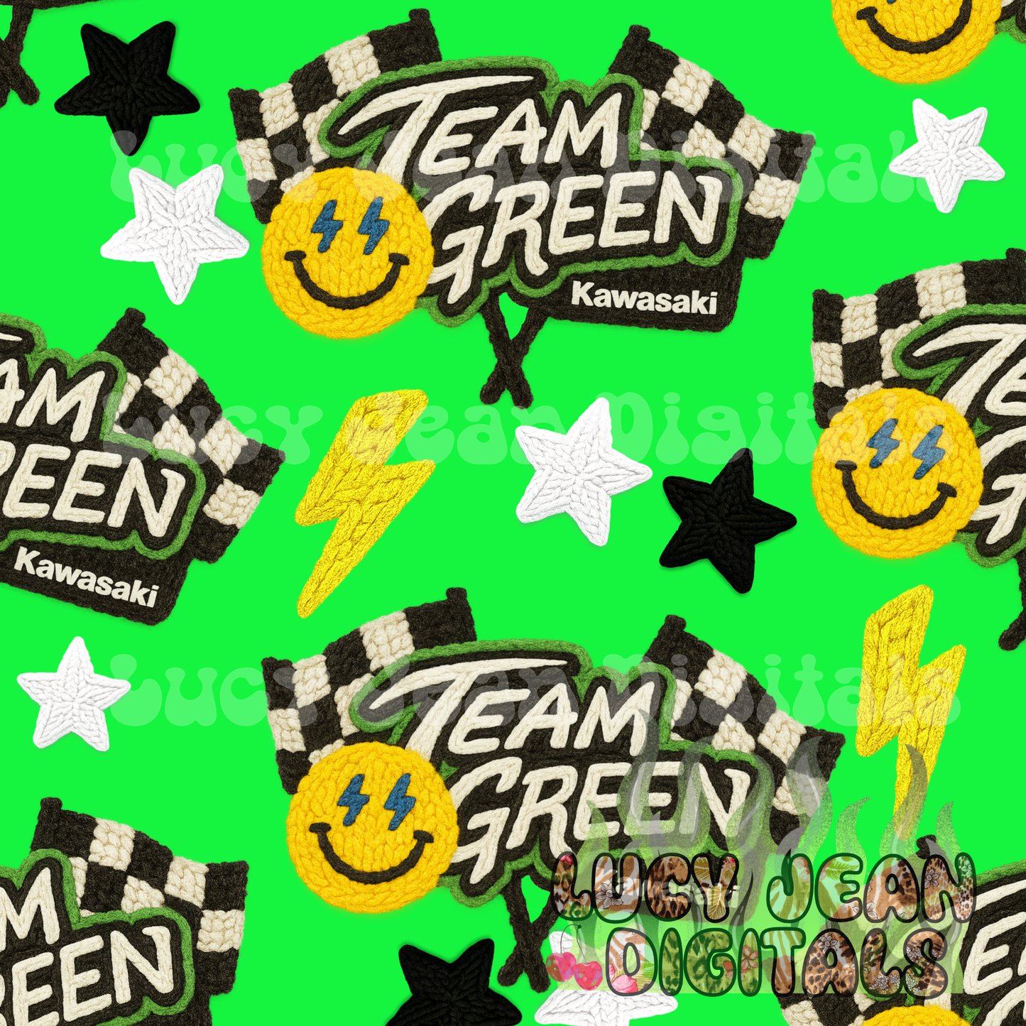 Green dirtbike crochet Seamless File