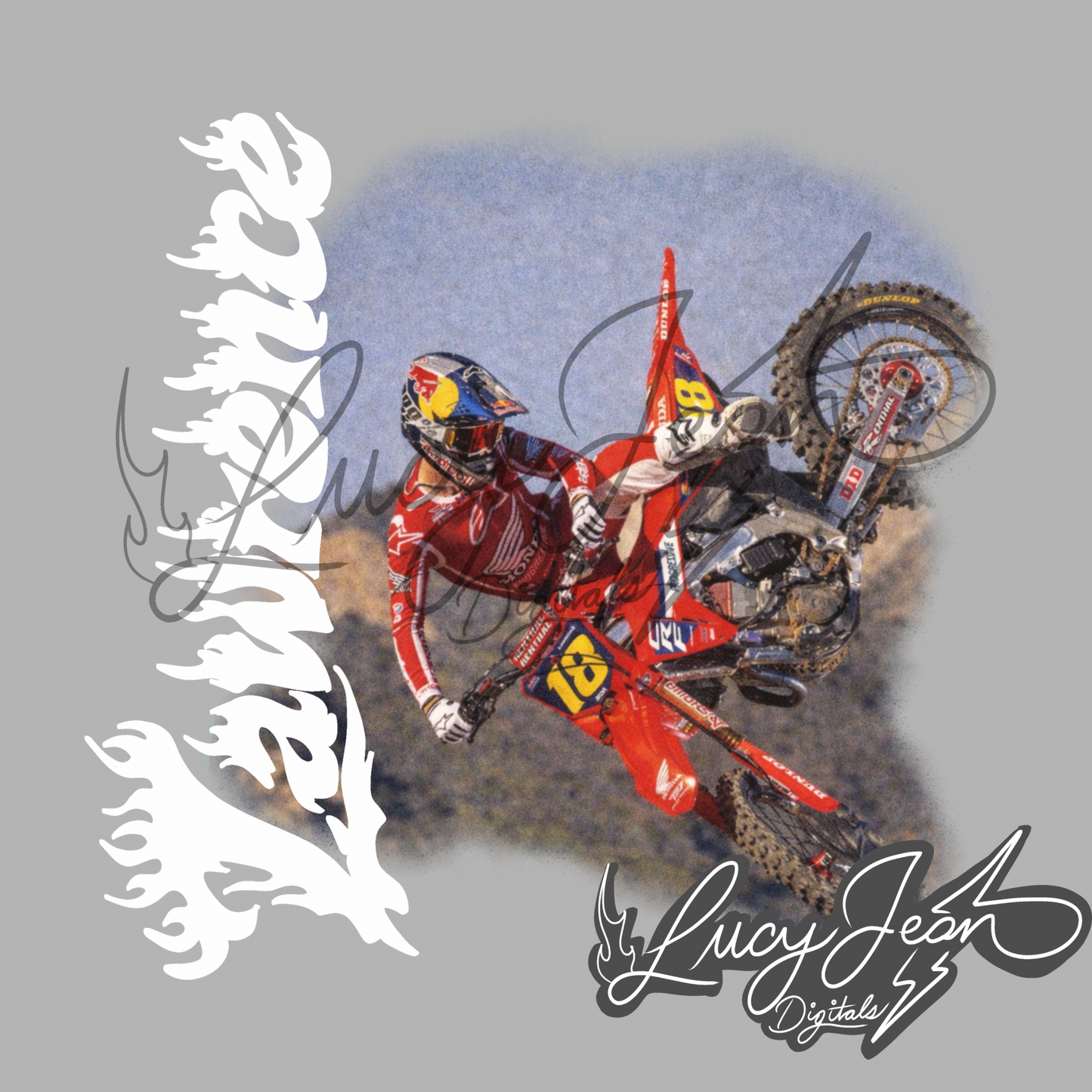 #18 dirt bike rider png (two colorways included)- 2026