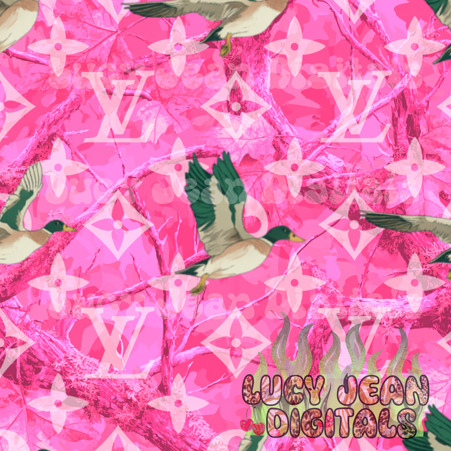 Boujee Pink camo Mallards Seamless File