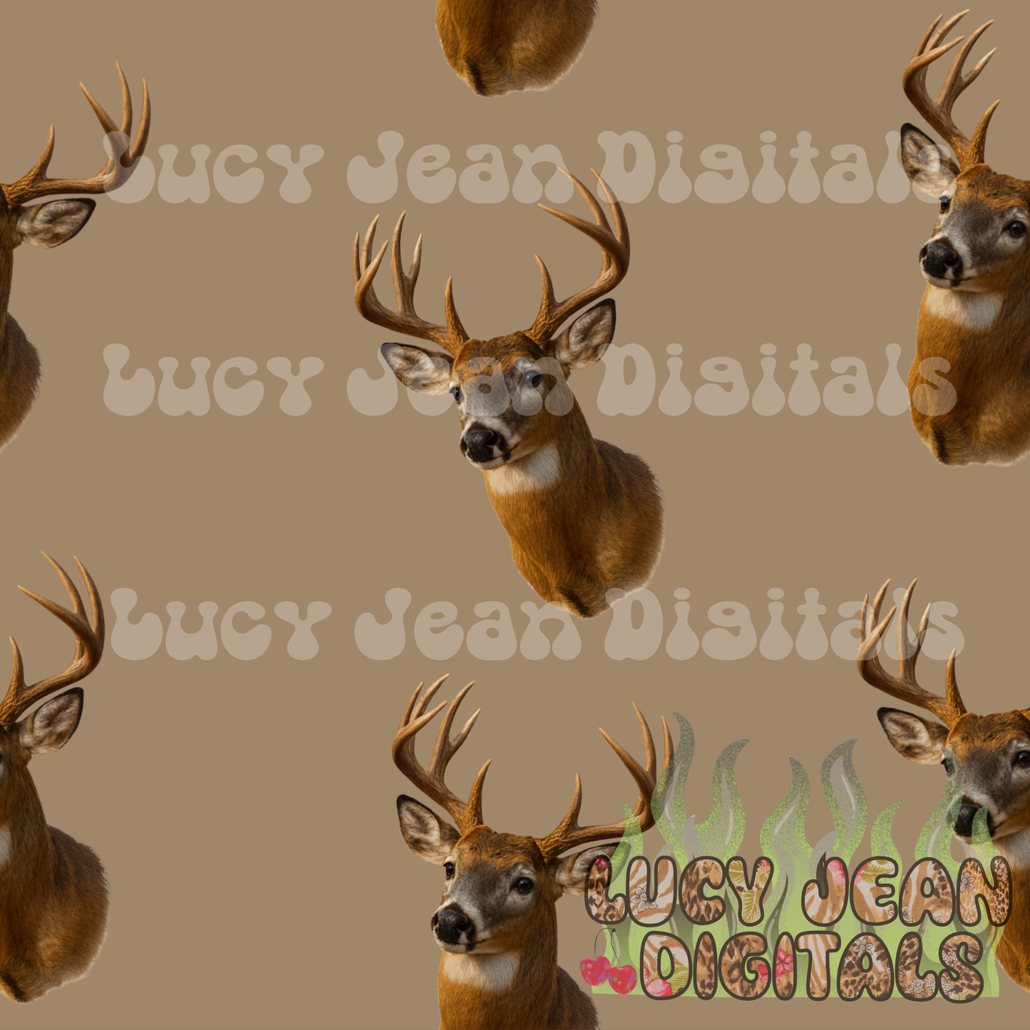 Beige Deer Seamless File