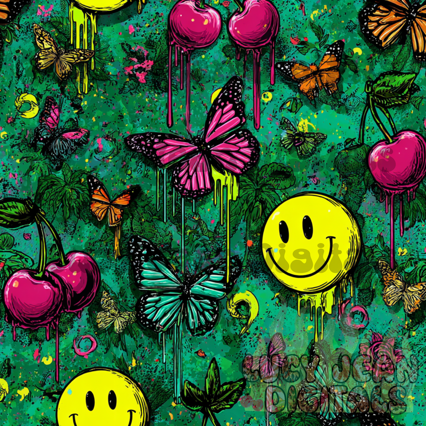 dopamine trippy butterflies seamless File