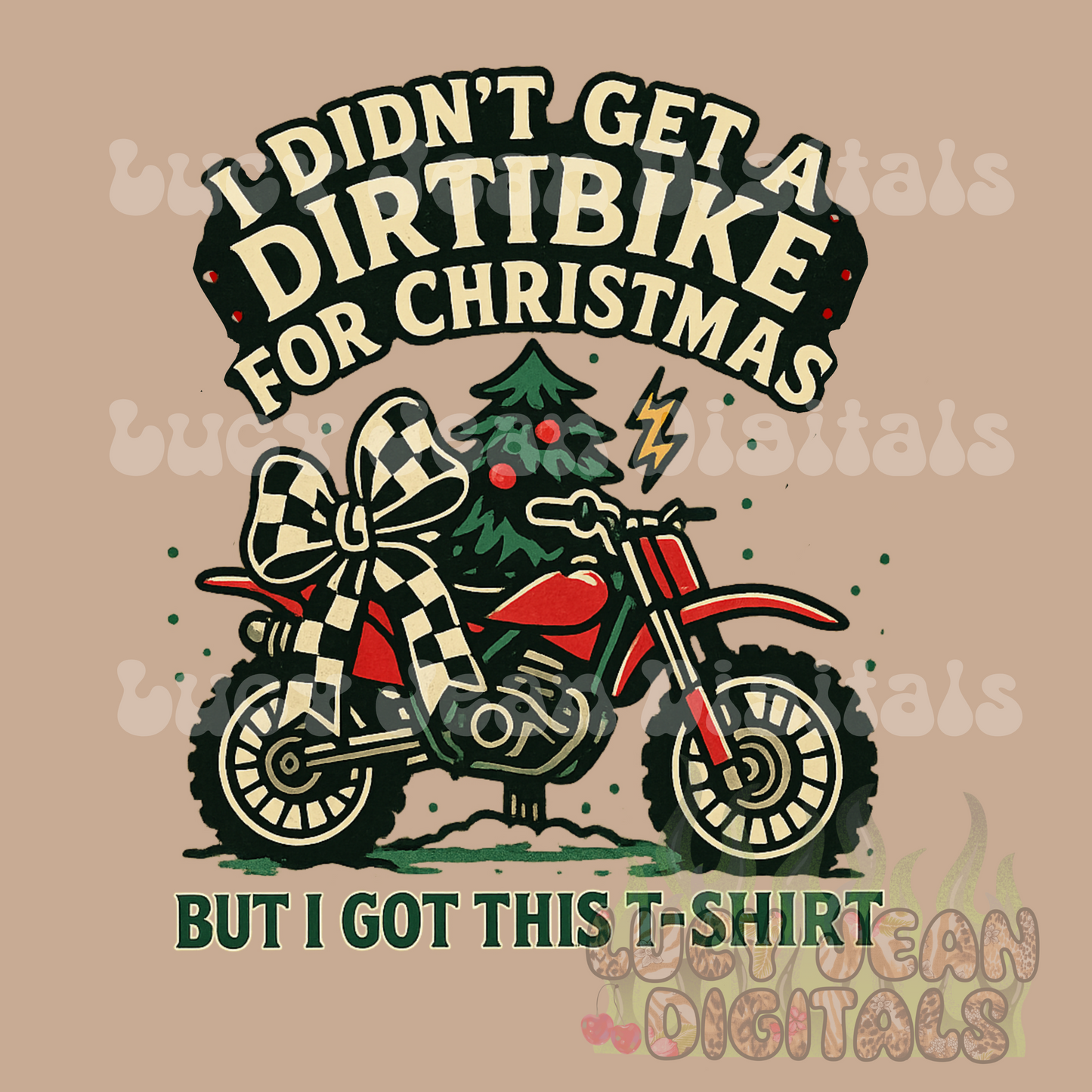 Christmas dirtbike present PNG