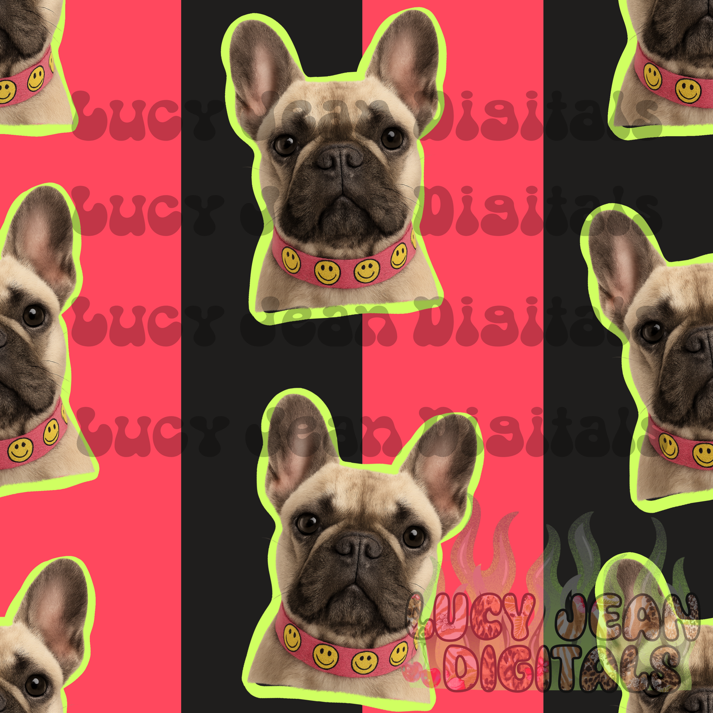 French bulldog stripe Seamless File