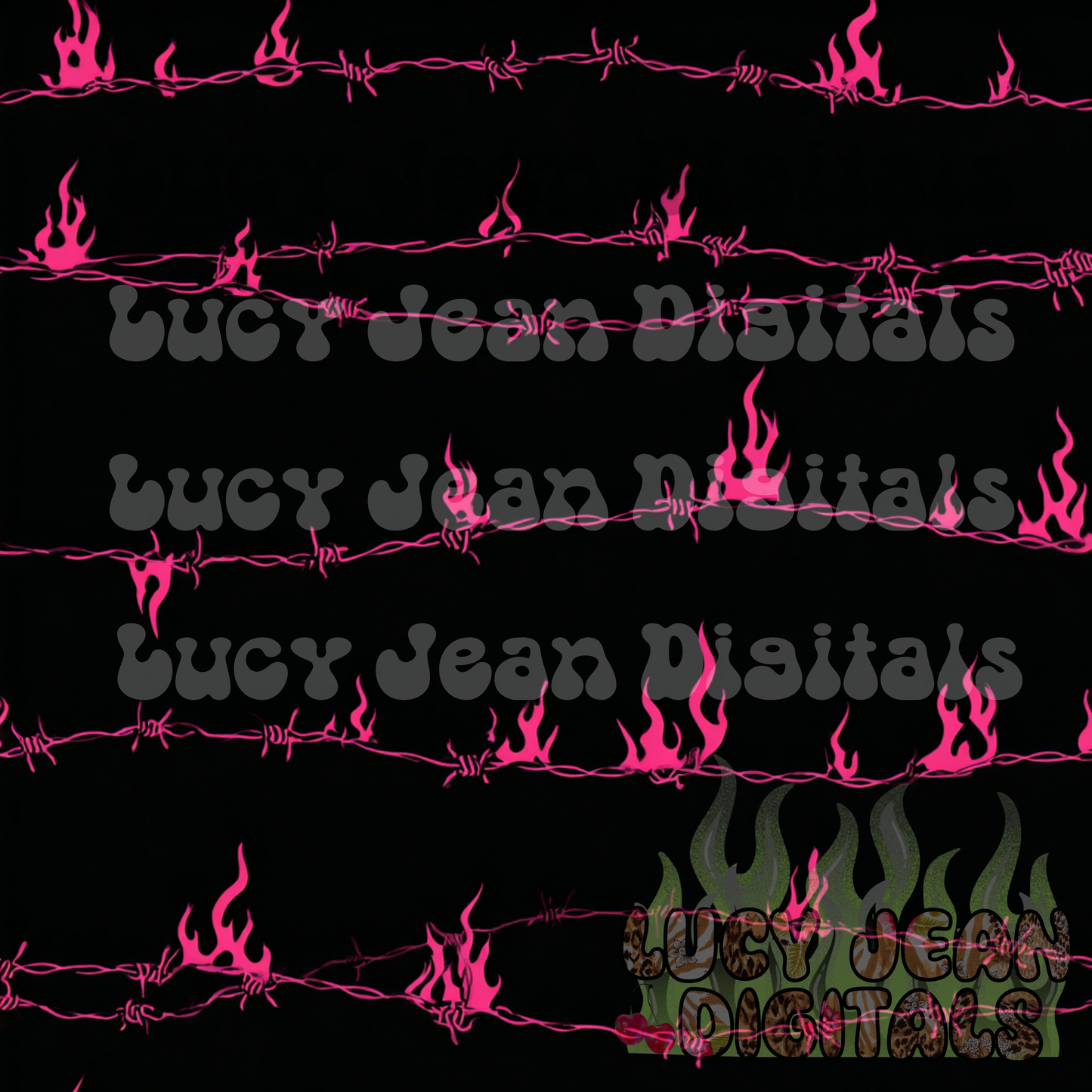 black/pink barbed wire Seamless File