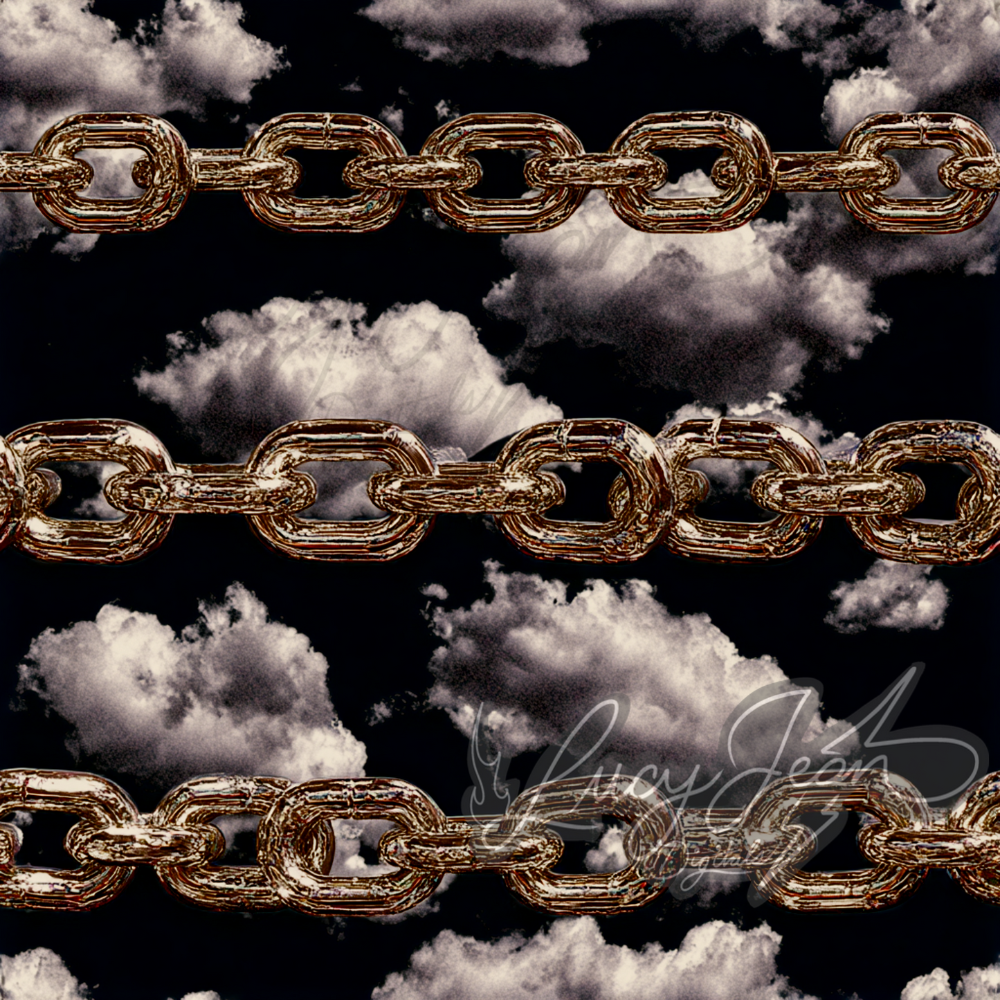 Black Clouds and chains seamless file- 2026