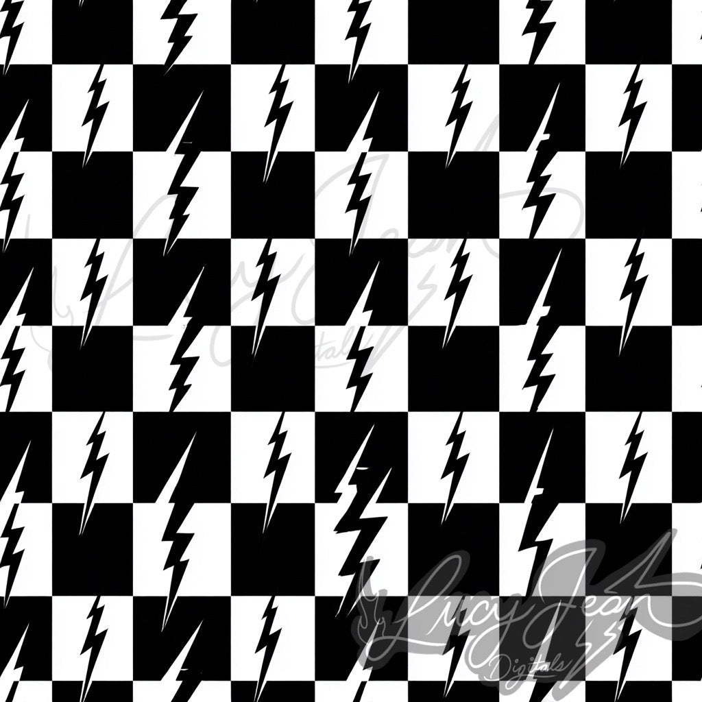 Lightning bolt checkered seamless file- 2026