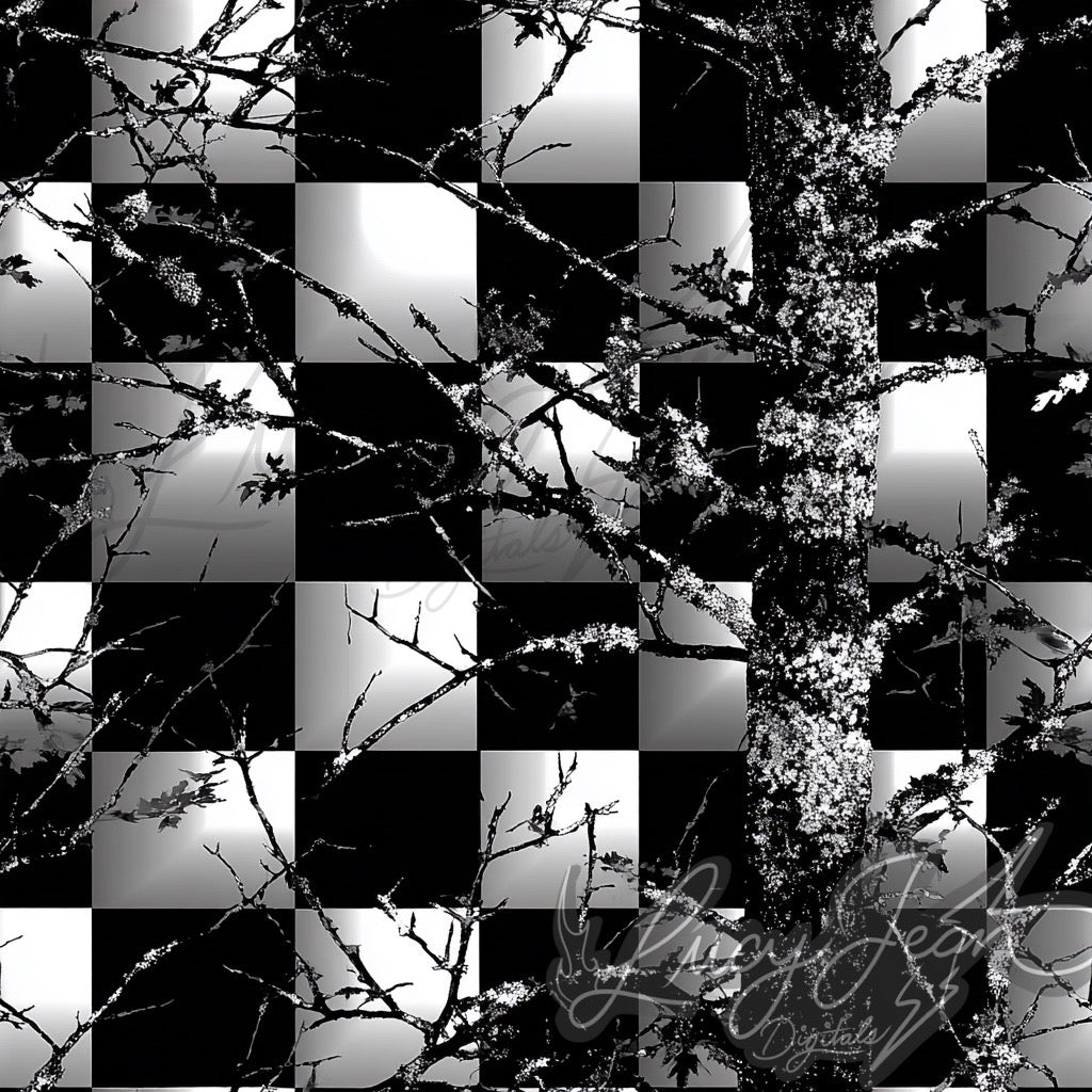 Checkered camo black and white seamless file- 2026