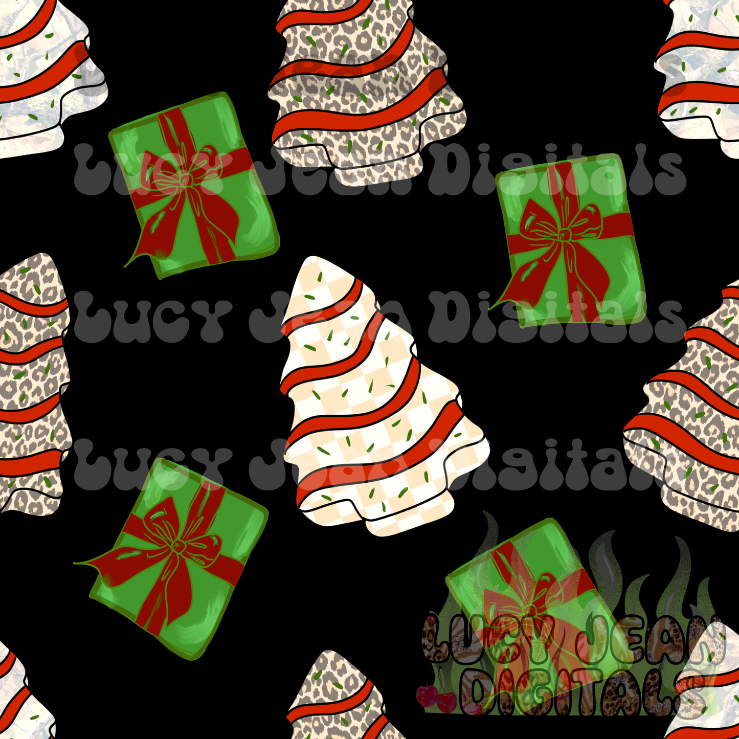 Tree Cake And presents Seamless File