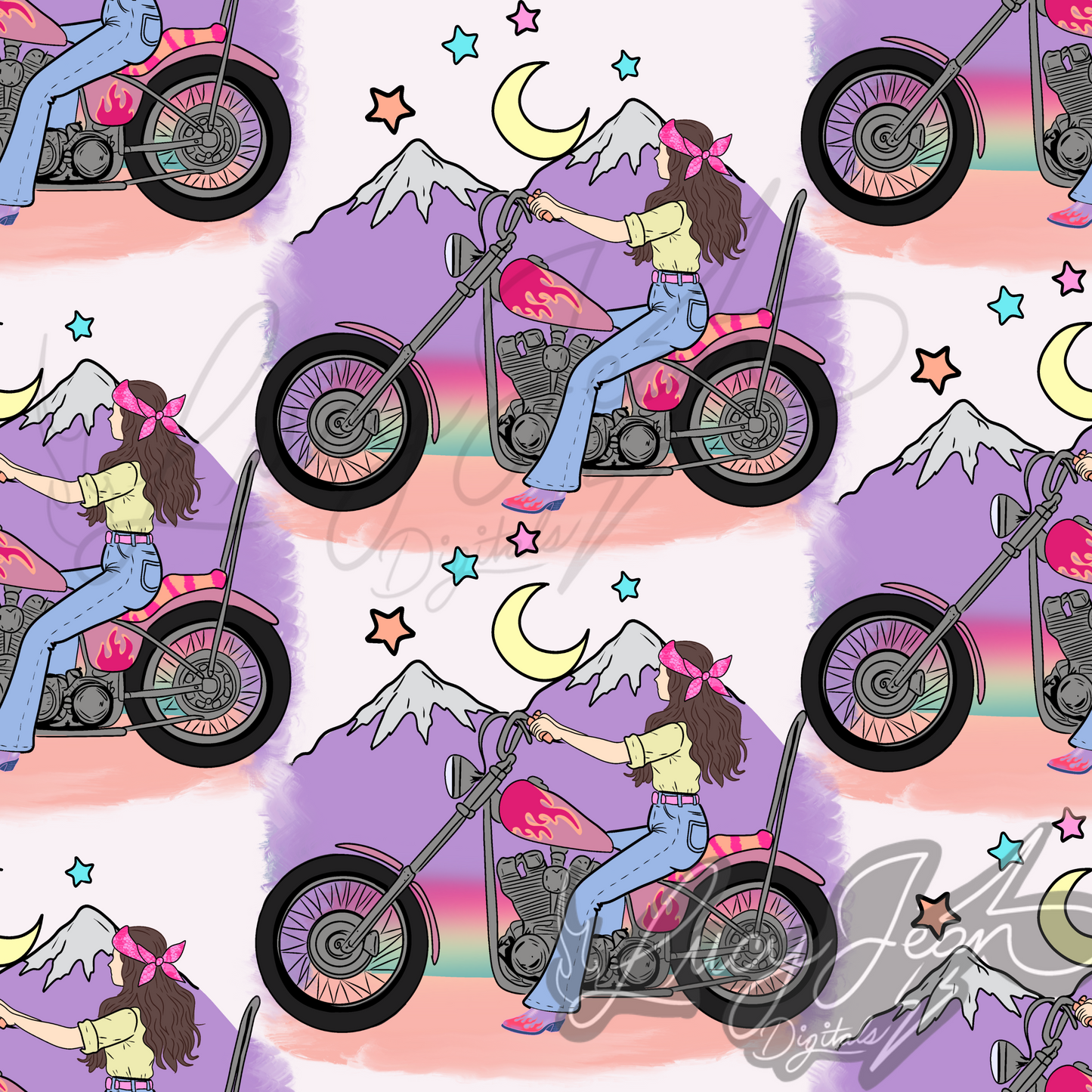Mountain Motorcycle babe seamless file- 2026