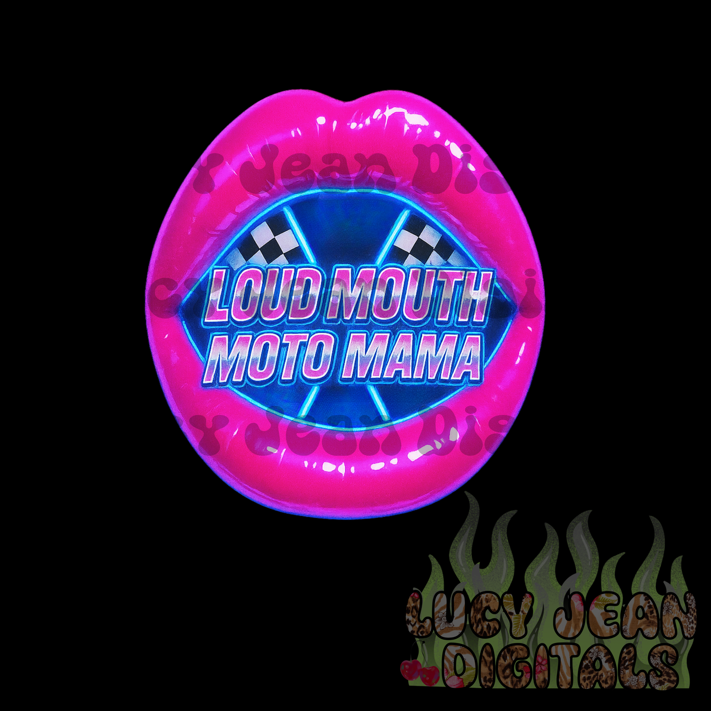 Moto Mama Lips PNG
