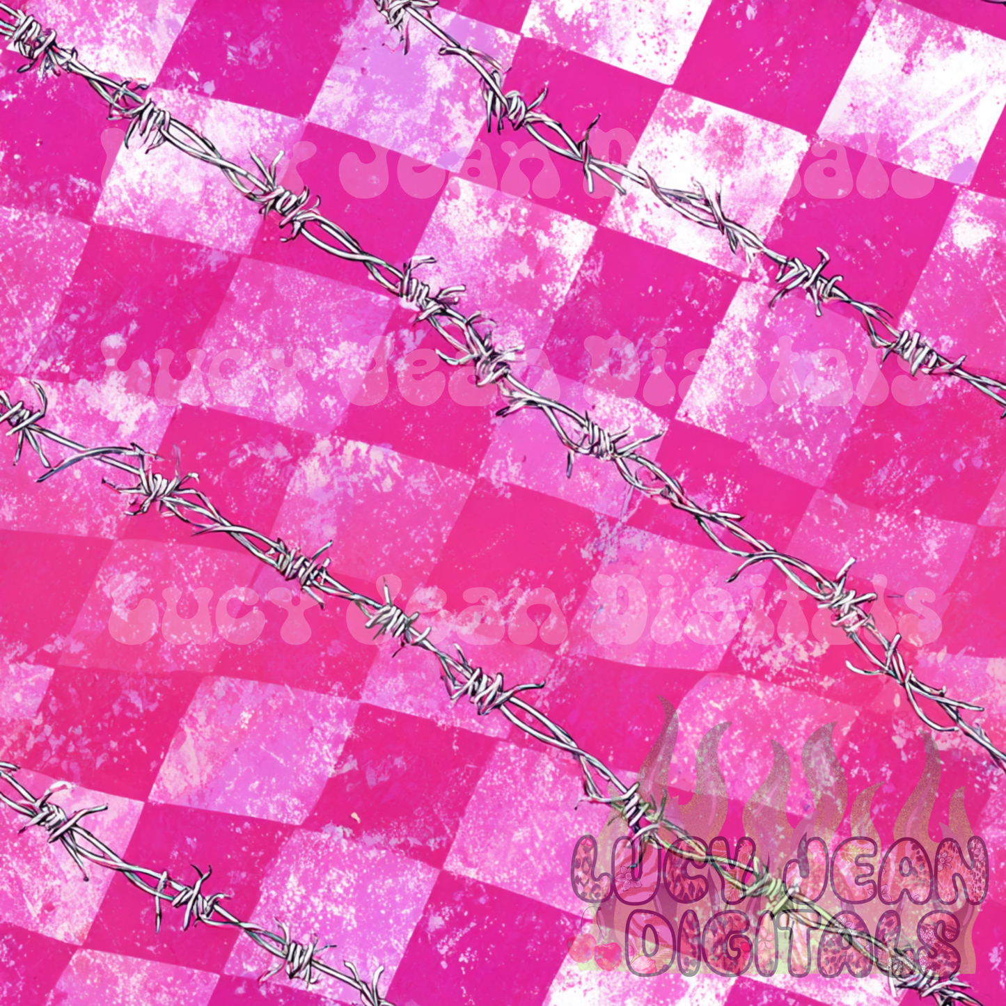 Pink glitter Barbed Wire Seamless File