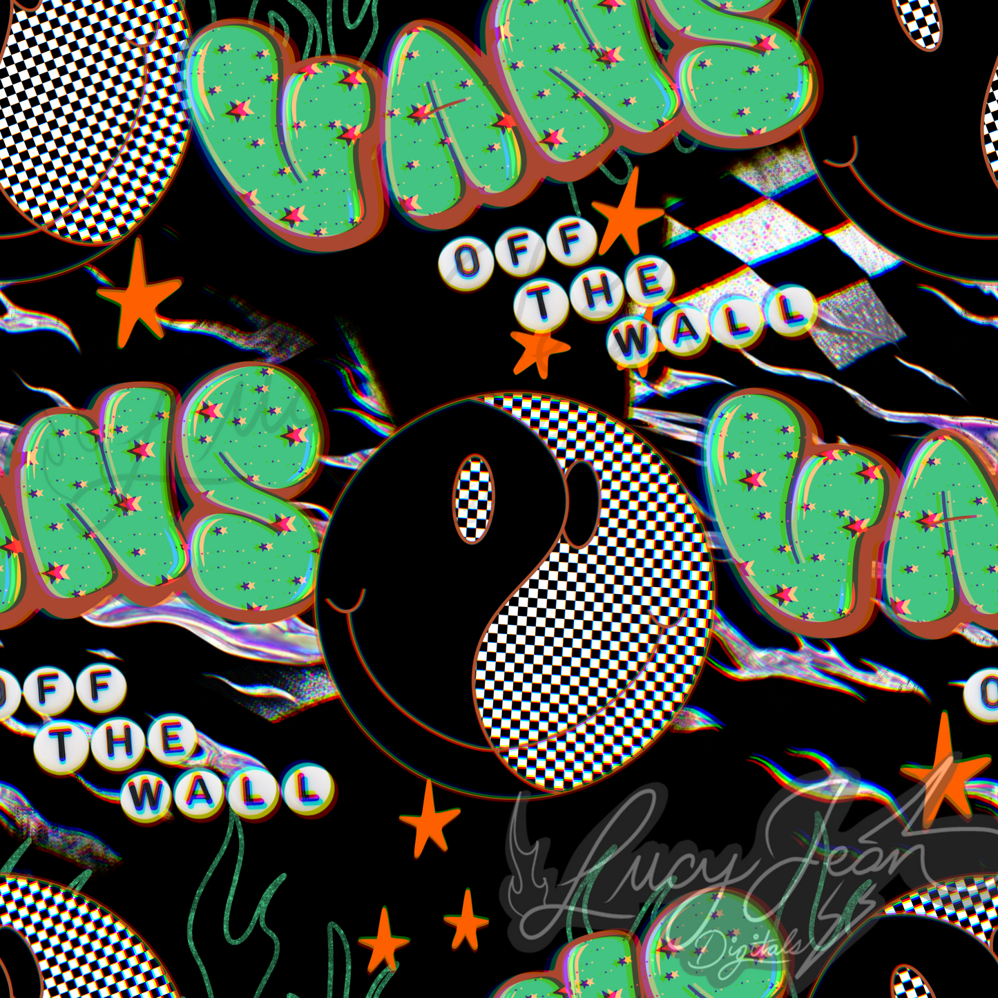 Yin yang smiley sneakers seamless file-2026