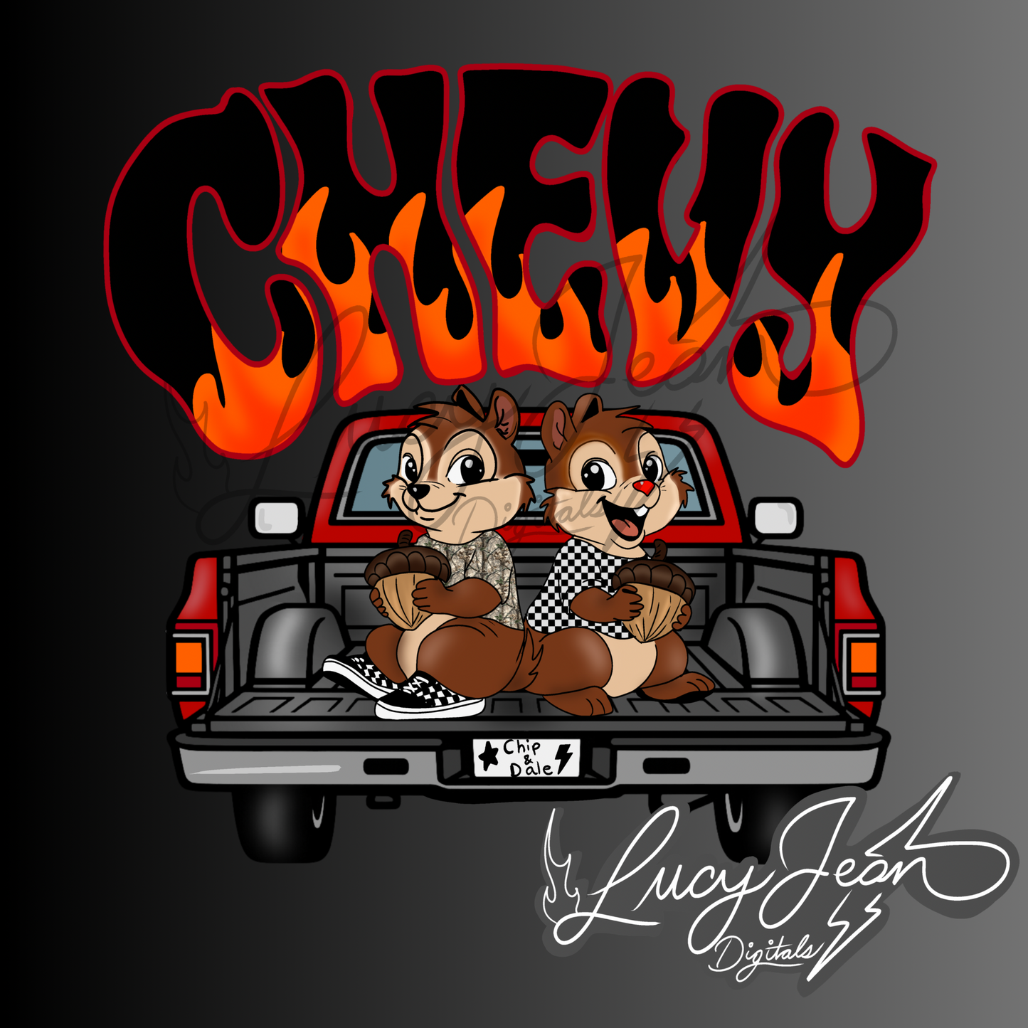 Chipmunks + Truck PNG- 2026
