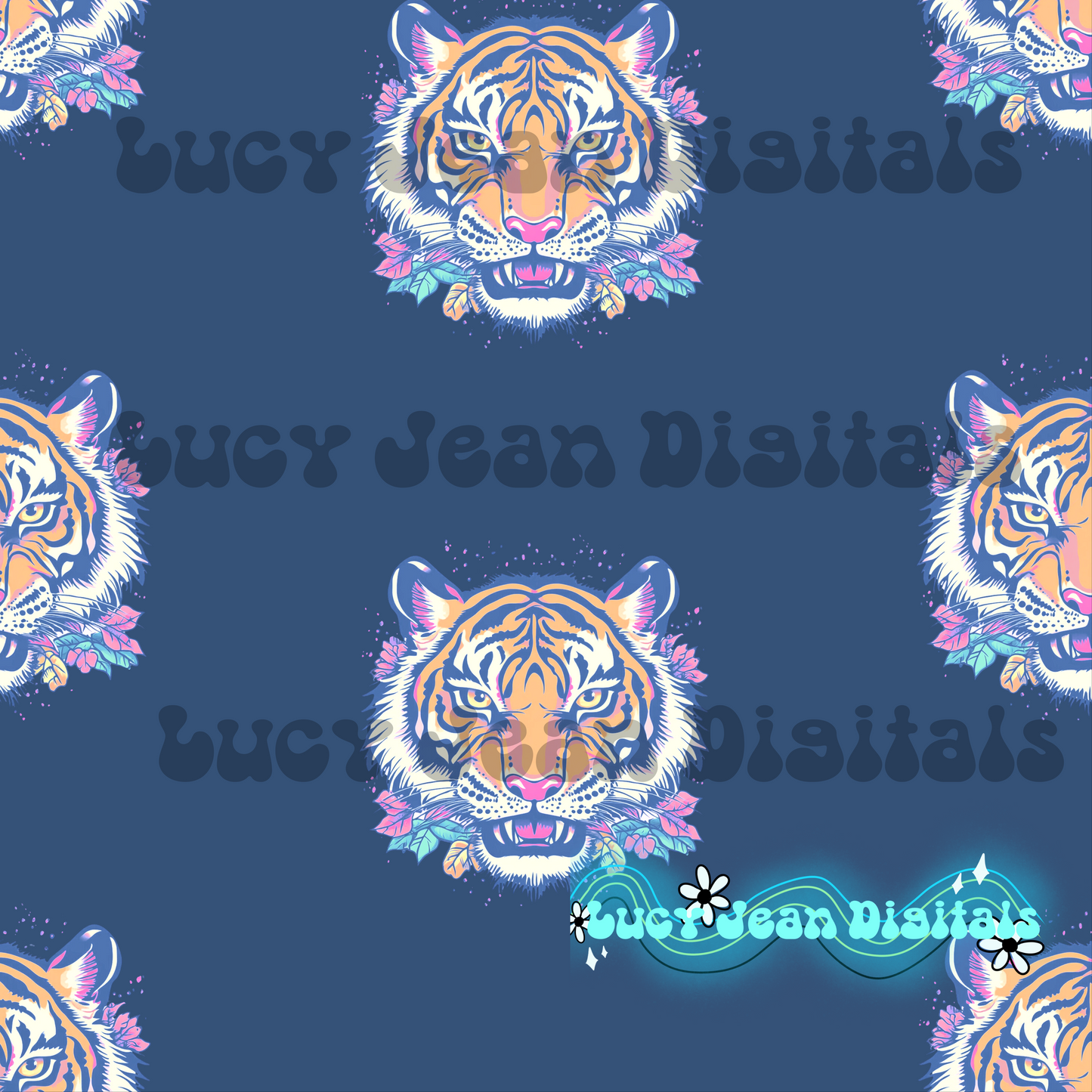 Blue Tiger Seamless file