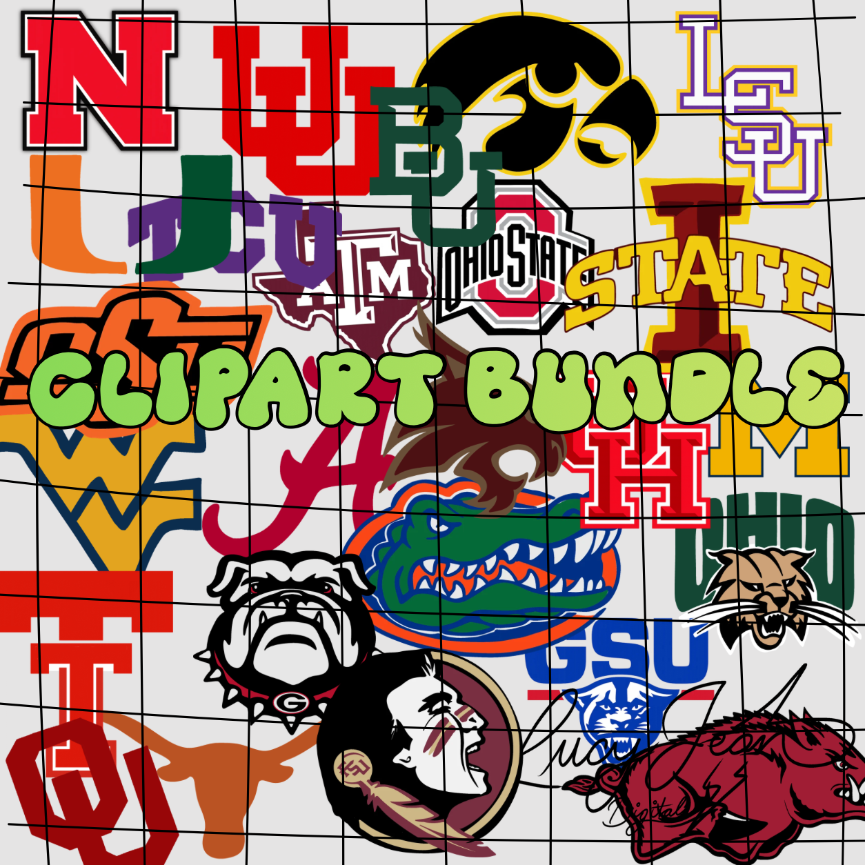 College Clipart Bundle commercial use