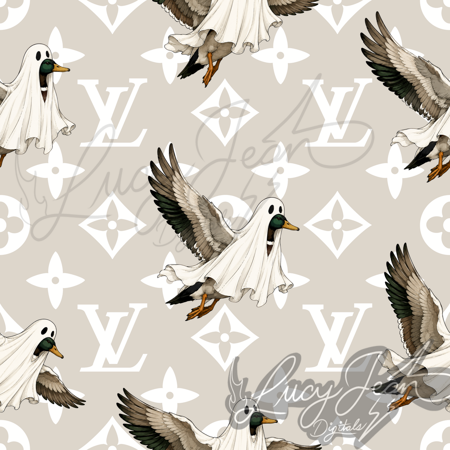 Boujee mallard ghost seamless file-2026