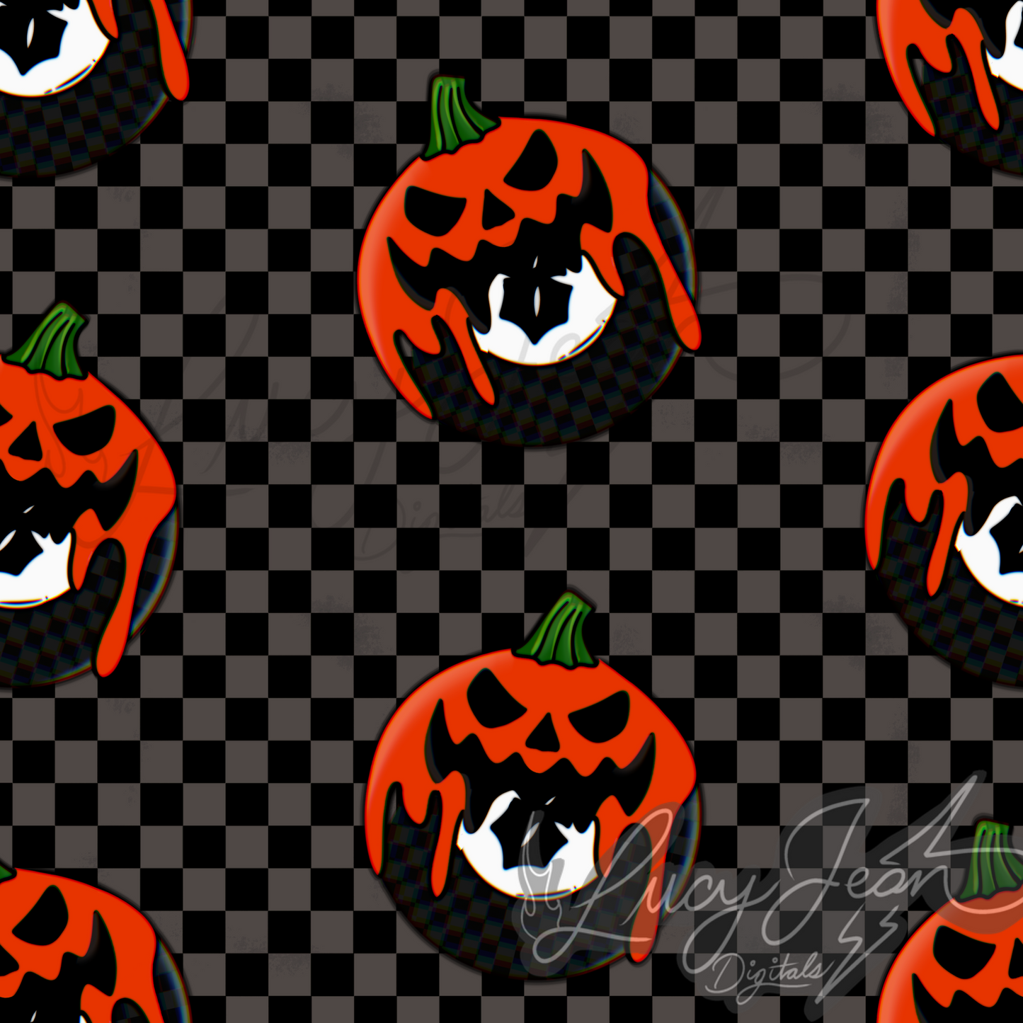 Drippy 8ball pumpkin seamless file-2026