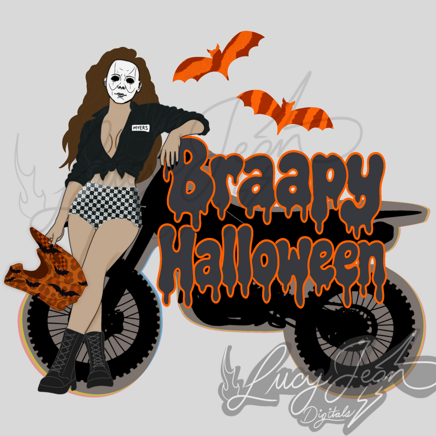 Braapy Halloween Dirtbike babe PNG-2026