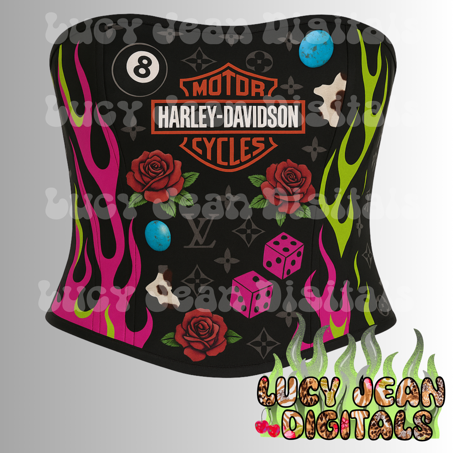 HD Motorcycle Corset PNG