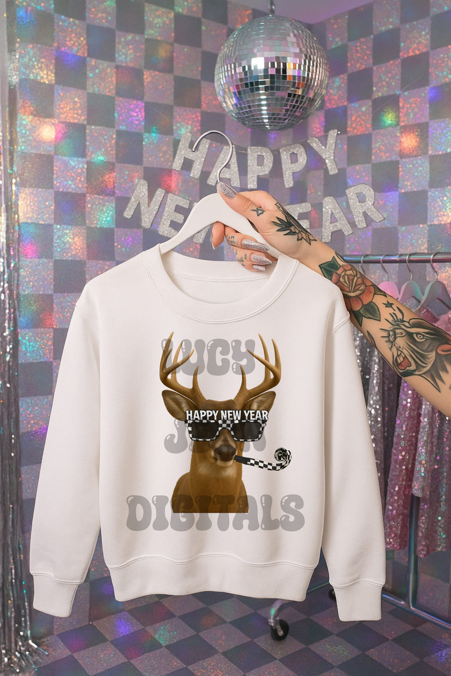 New Years Deer PNG