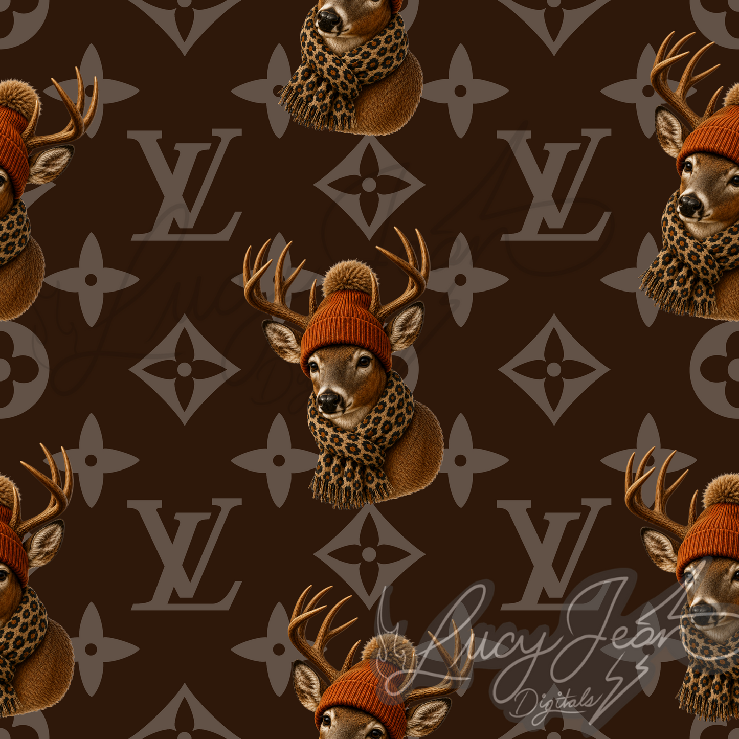 Boujee Deer fall hat seamless file-2026