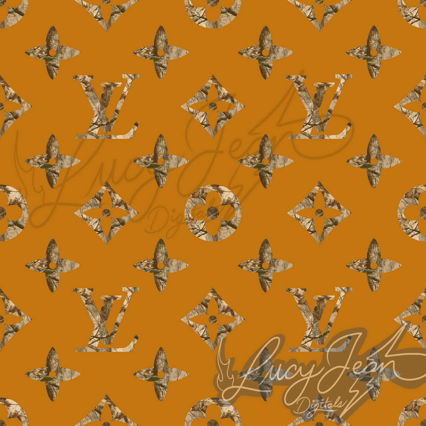 Boujee yellow Camo seamless file-2026
