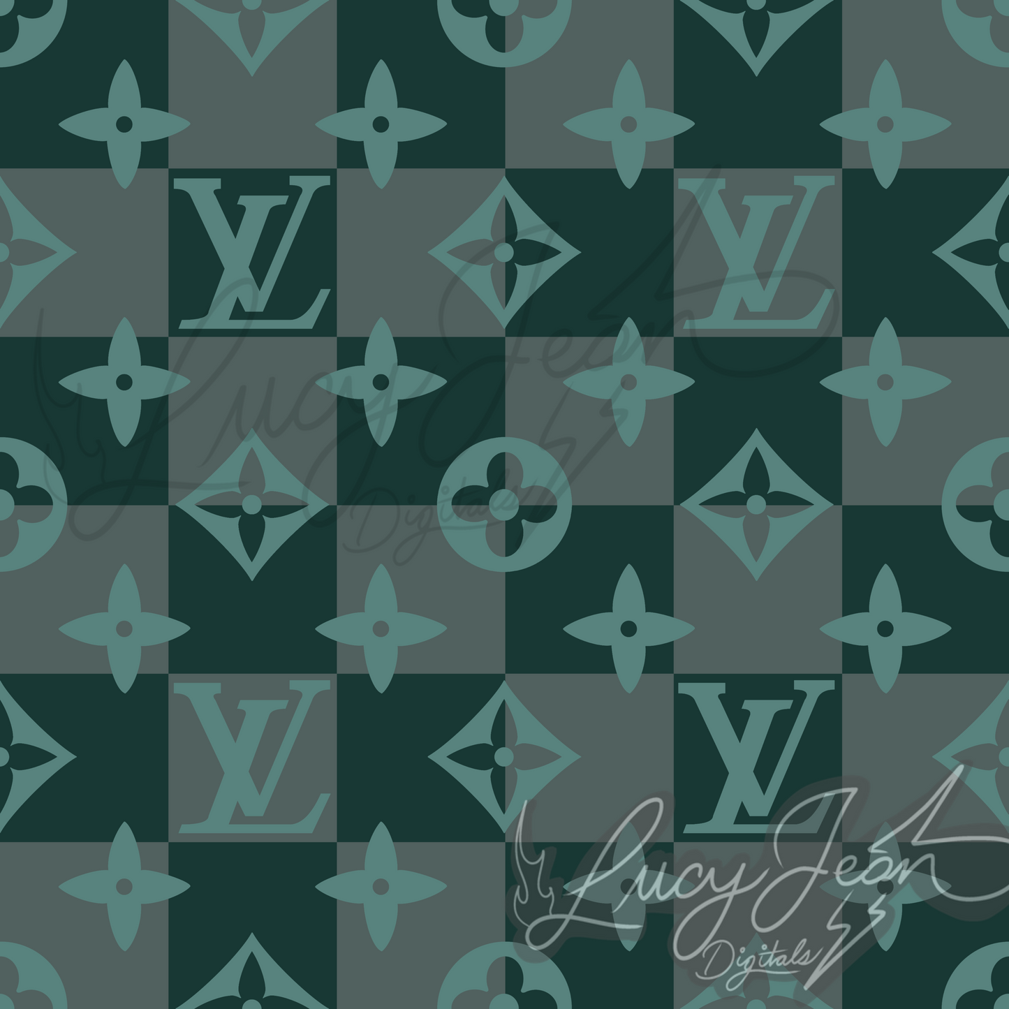 Boujee blue checkered seamless file-2026