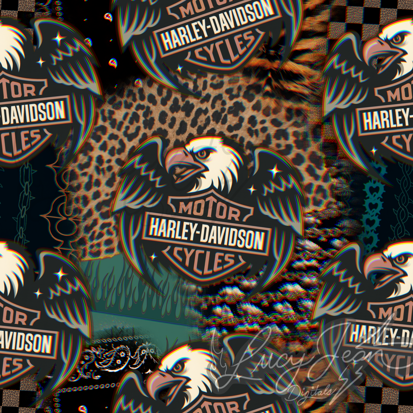 HD motorcycle trippy dopamine seamless file-2026