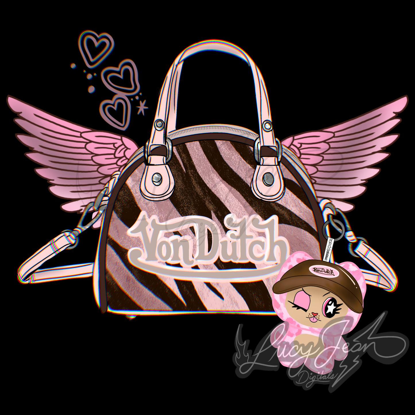 VD y2k zebra bag PNG-2026