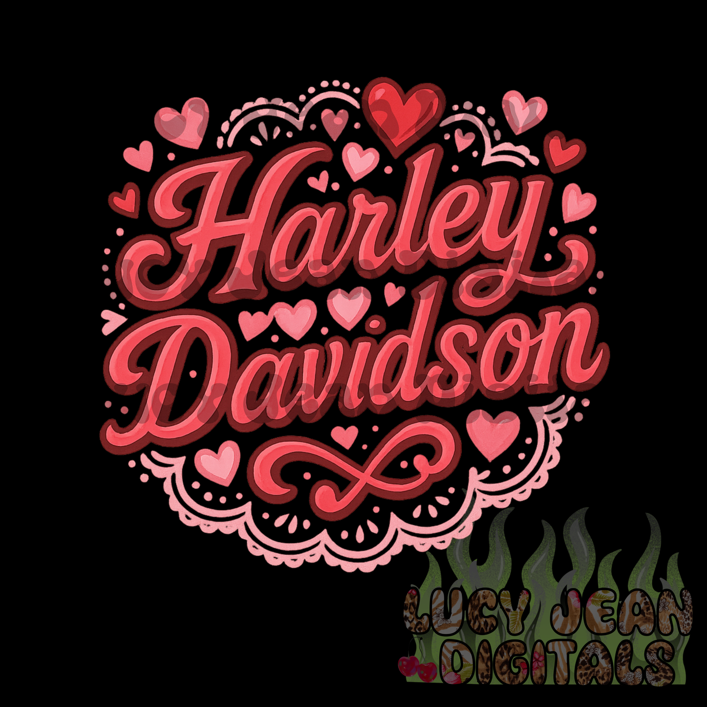 Pink HD motorcycle Valentines Day PNG