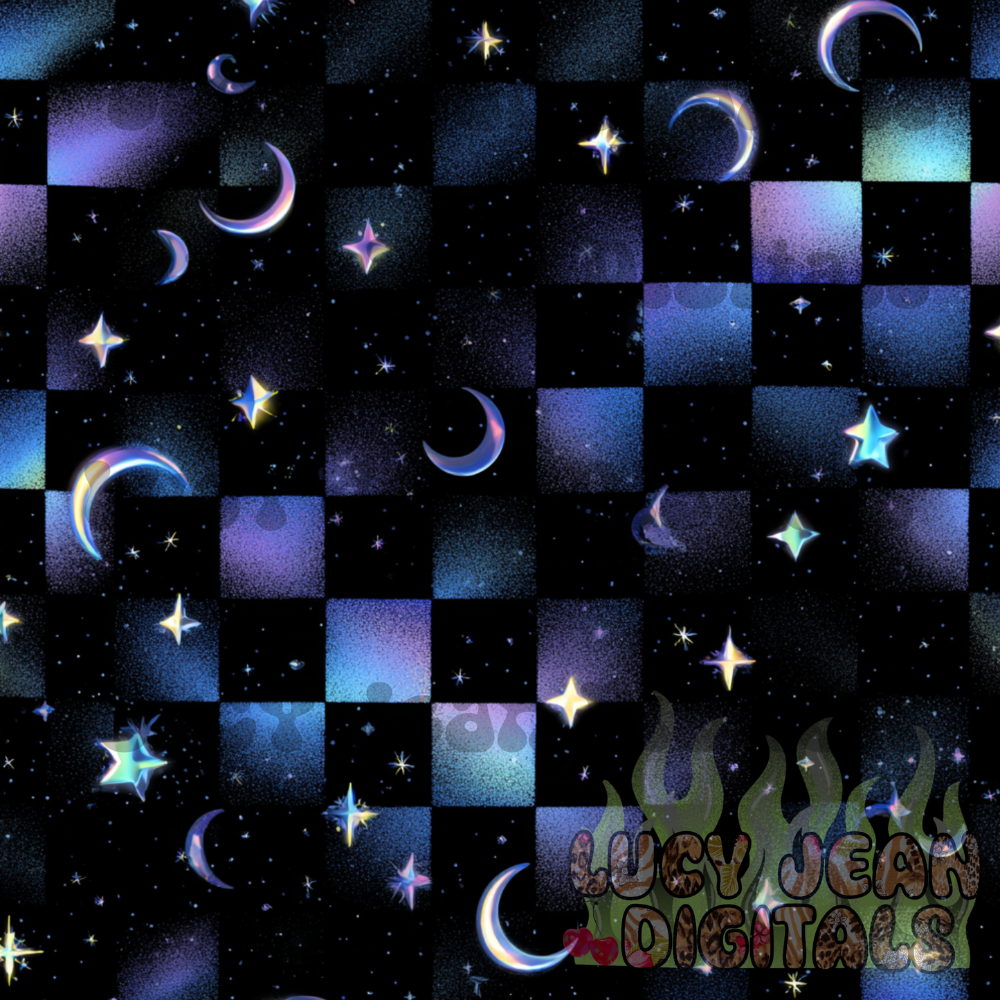 Celestial Checkered Seamless File