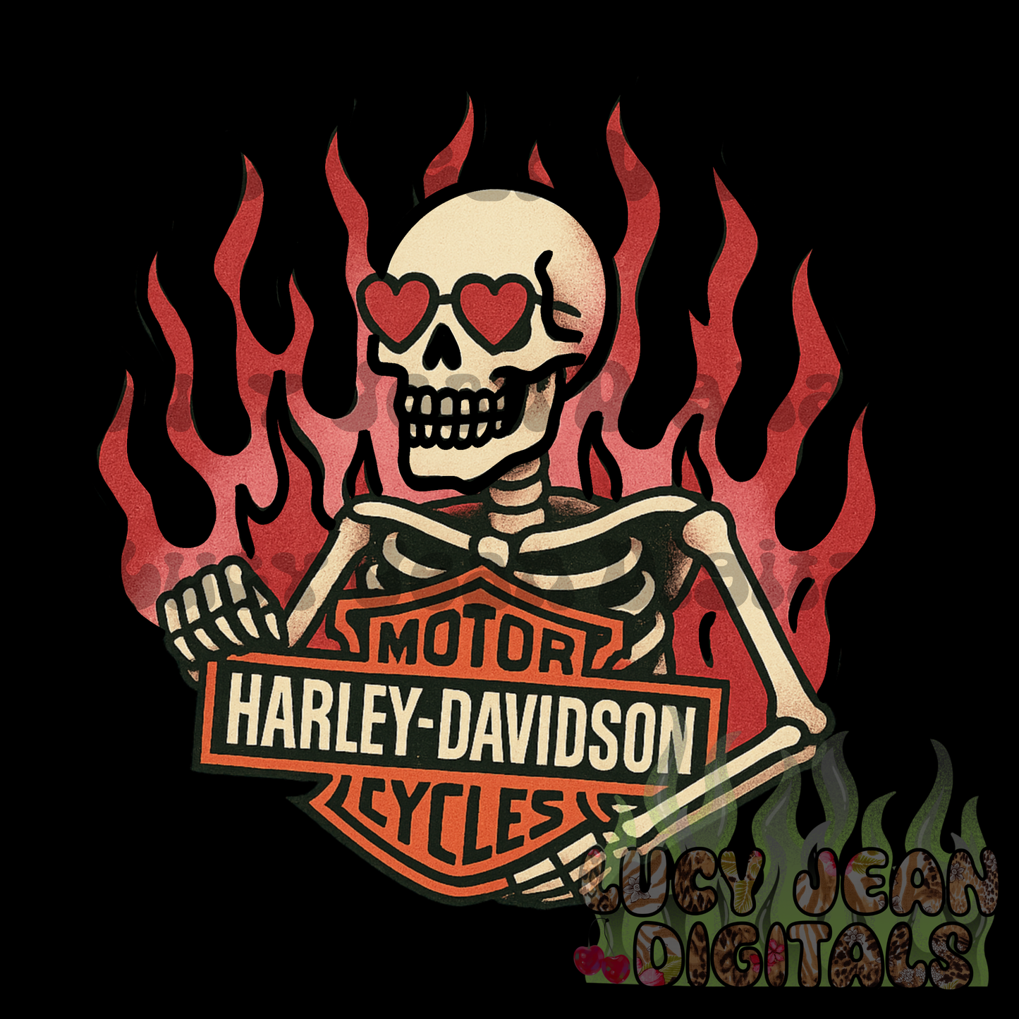 Valentines Day Hd motorcycle skeleton PNG