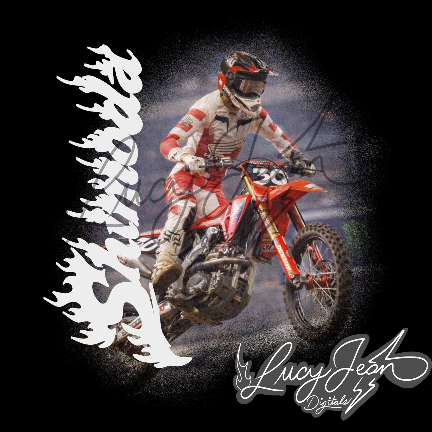 #30 dirt bike rider png (two colorways included)- 2026