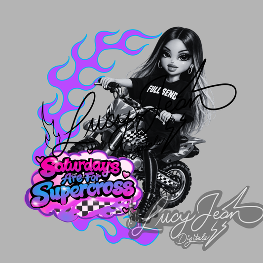 Saturdays are for supercross doll PNG- 2026