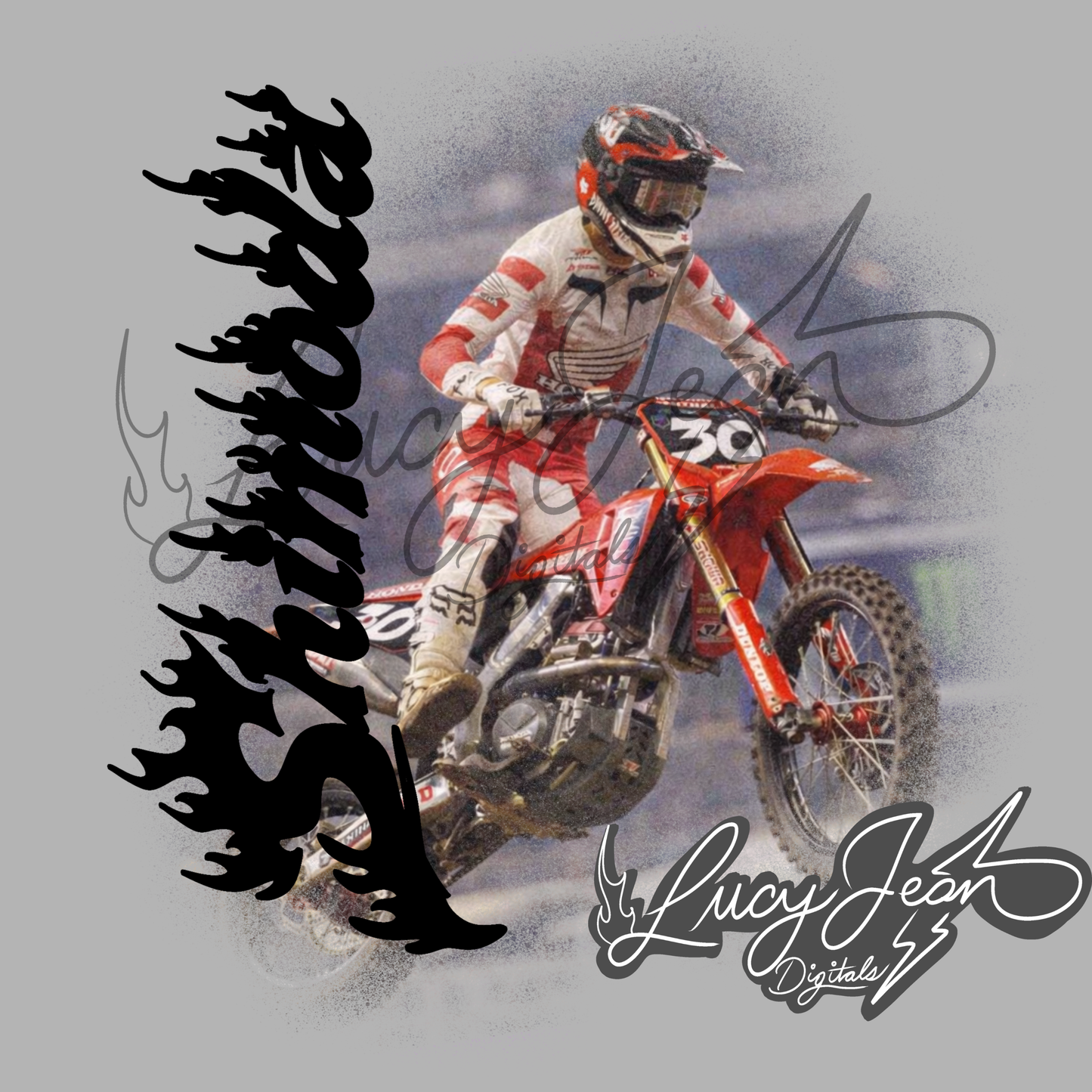 #30 dirt bike rider png (two colorways included)- 2026