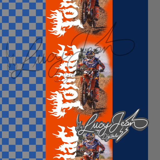 #3 dirt bike rider Seamless file- 2026