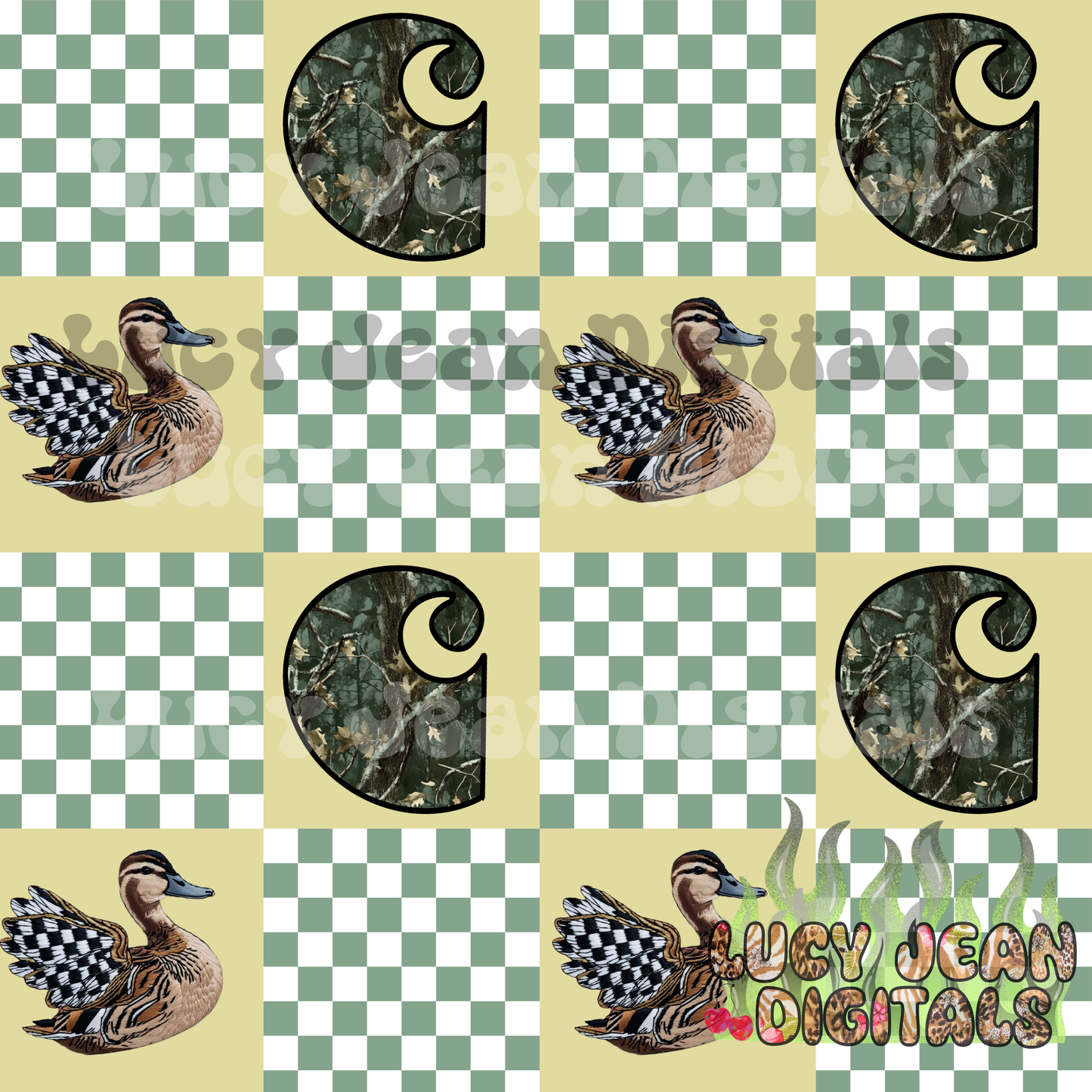 Olive Camo CH mallards Seamless File