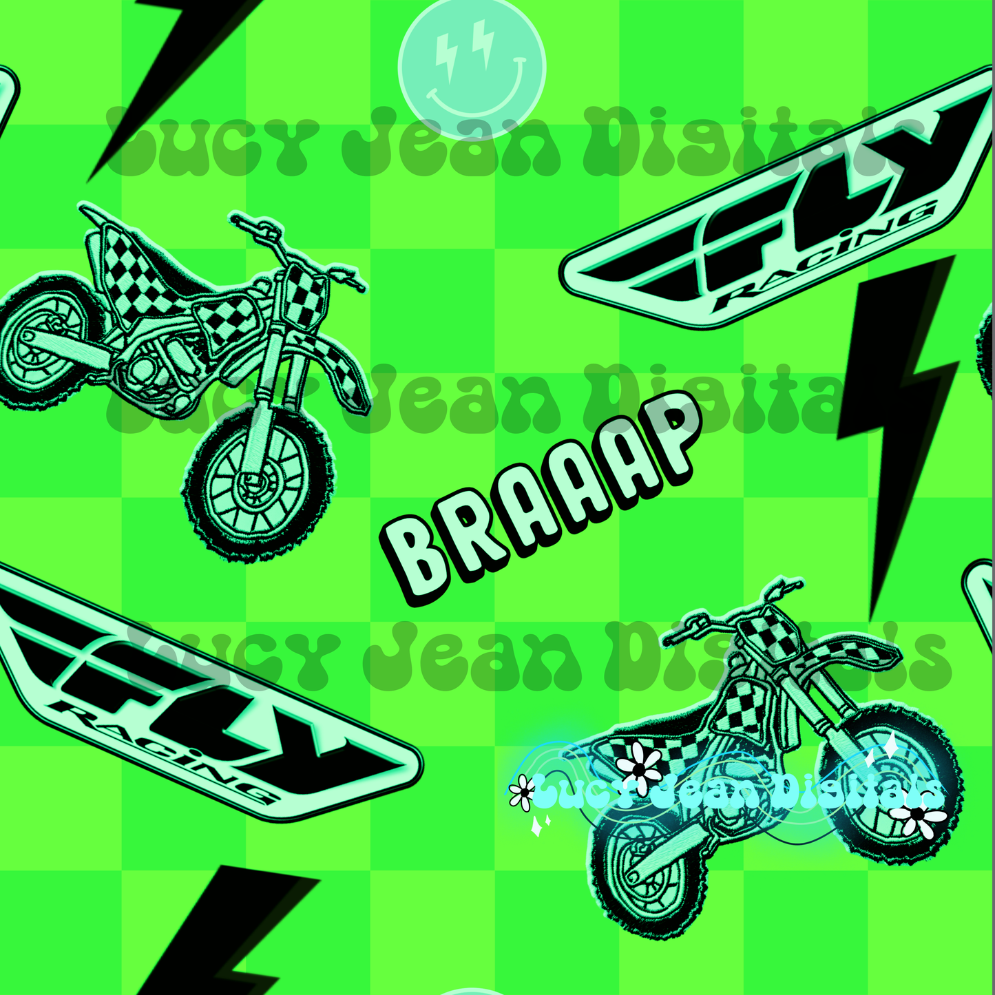 Green Fly Moto Seamless File