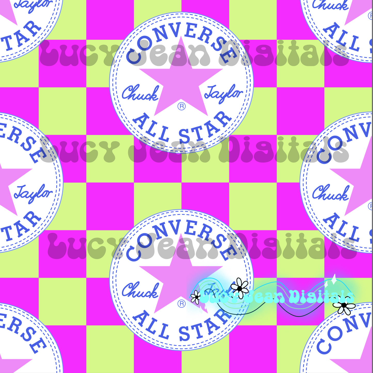 Neon checkered Sneaker Seamless File