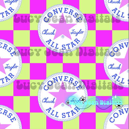 Neon checkered Sneaker Seamless File