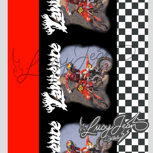 #18 dirt bike rider Seamless file- 2026