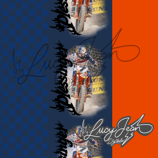 #7 dirt bike rider Seamless file- 2026